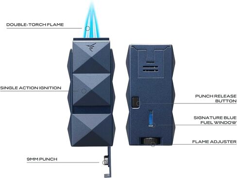 ولاعة كوليبري كوازار II لهب مزدوج مع خرامة - رصاصي in Kuwait