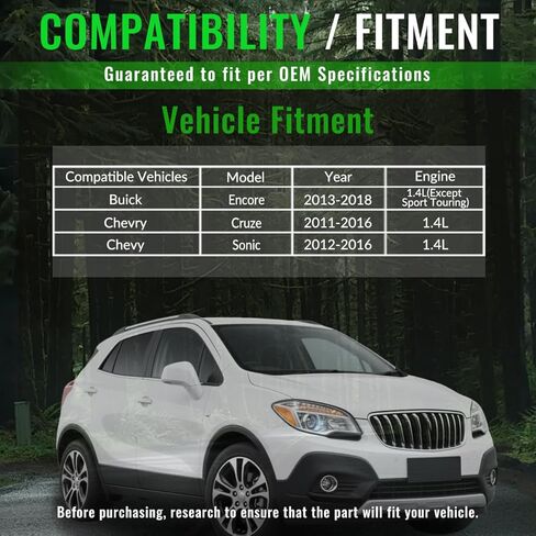 Catalytic Converter Compatible with Buick Encore 2013-2018 Chevy Cruze 2011-2016 Chevy Chevrolet Sonic 2012-2016 Chevy Chevrolet Trax 2015-2016 1.4L(OEM/OBD-Ⅱ Replacement Catalytic Convertor) in Kuwait