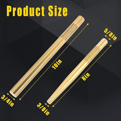 Tektall 5 Brass Drift Punch Set, Hand Tool Punches Tools for Home use 1/4-Inch 3/8-Inch 1/2-Inch 5/8-Inch 3/4-Inch 1/4'' 3/8'' 1/2'' 5/8'' 3/4'' 5 Pc. Replace 67003-MAI 045256670034 in Kuwait
