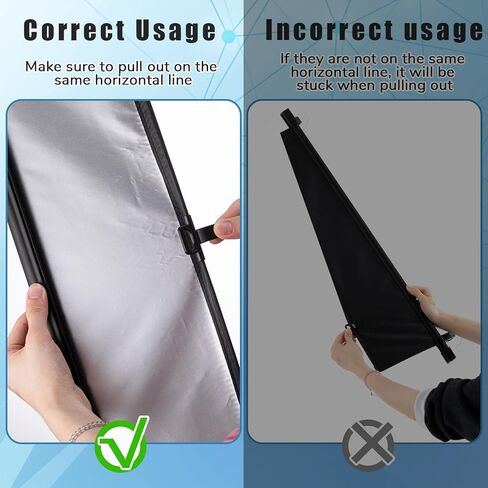 BBTO 2 Pcs Automatic Retractable Car Sunshade Retractable Windshield Sun Shade for Car Window Shades for UV and Heat Protection Foldable Front Window Sunshade Automotive Accessories in Saudi Arabia
