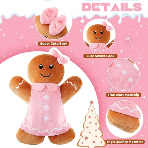 Poen 3 Pcs 11 Inch Christmas Stuffed Animals Set Santa Claus Snowman Reindeer Plush Pillow, Christmas Plush Doll Toys Decorations Stuffed Gift for Family Friends Xmas Party Favors (Retro Style) in Saudi Arabia