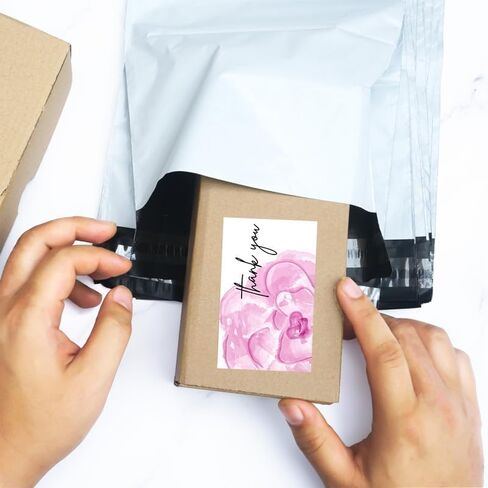 Thank You Cards Appreciation Notes Pink Watercolor flower for Wedding Party Business 2x3.5 inches Pack of 50 in Saudi Arabia
