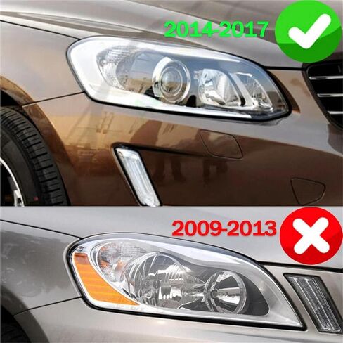 متوافق مع فولفو XC60 الظل SUV 156 2013-2017 عدسة المصباح الأمامي عاكس الضوء اليسار اليمين كشافات غطاء غطاء واضح شفاف قطع غيار السيارات in Saudi Arabia