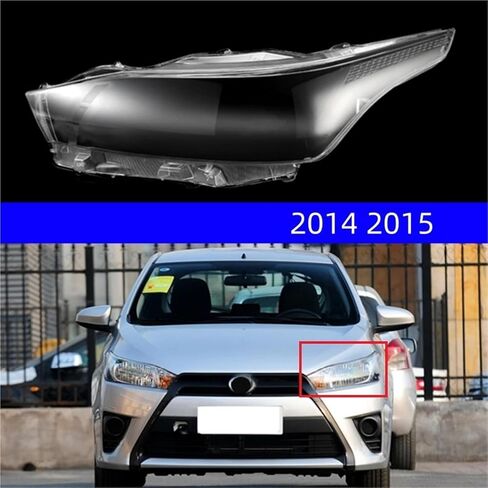 متوافق لتويوتا يارس 2014 2015 المصباح قذيفة غطاء مصباح غطاء للعدسات الشفافة غطاء المصباح (يسار) in Saudi Arabia