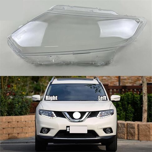 Compatible For Nissan X-Trail 2014-2016 Headlight Cover Lamp Shade Headlamp Shell Lampshade Transparent Cover Lens(2PCS left and right) in Saudi Arabia