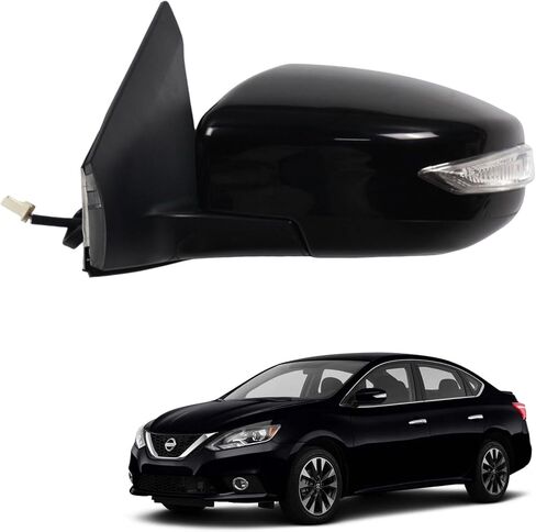 Marretoo لـ NISSAN SENTRA 2016-2019 مجموعة المرايا الجانبية للسائق LH | القوة | غير مسخن | إشارة الانعطاف/5 أسلاك/دبابيس تحل محل NI1321268 963013YU4F لملحقات نيسان سنترا in Saudi Arabia