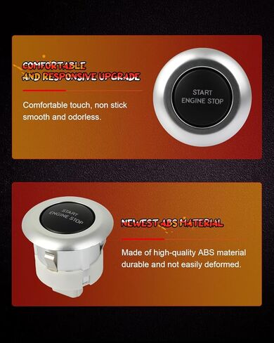 CCIYU Momentary Push Start Stop Button Switch Fit for Land Rover LR4 2010-2016 for Land Rover Range Rover Sport 2010-2013 Replaces LR014015 1S12200 in Saudi Arabia