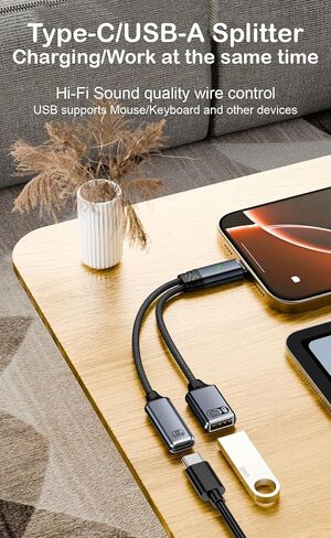 Mizi (2 حزمة USB C إلى 3.5 ملم كابل صوت Aux جاك، 3.3FT USB نوع C إلى ذكر محول كابل دونجل سلك سماعة رأس للسيارة متوافق مع iPhone 15 Plus/15 Pro Max Samsung Galaxy S24 S23 S22، iPad Pro - أسود in Kuwait