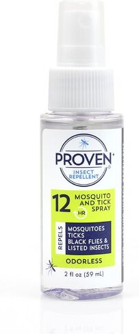 Proven Insect Repellent Spray, Keep Mosquitoes, Ticks and Flies Off, DEET Alternative Repellent, Up to 12-Hour Protection, Great for Camping or Hiking, 6 Ounce, Odorless Camo Spray, 2 Pack in Kuwait