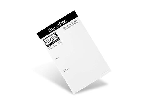 JUST FUNKY The Office "Dear Future Dwight" - مفكرة مبتكرة مقاس 5 × 8 بوصة، 50 ورقة - تشبه مذكرات Dwight K. Schrute الفارغة من شركة Dunder Mifflin Paper، جهاز لوحي مضحك للعمل والمنزل والمدرسة in Saudi Arabia