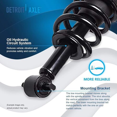 Detroit Axle - Front Strut for Cadillac Escalade ESV EXT Chevrolet Silverado Suburban 1500 Avalanche Tahoe GMC Yukon XL, Suspension Quick Install Ready Strut w/Coil Spring Assembly Replacement Shock in Saudi Arabia