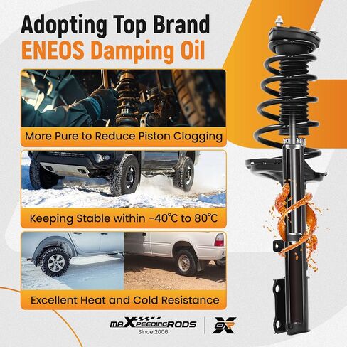 دعامات خلفية maxpeedingrods FWD لسيارة Toyota Highlander 2008-2013، لسيارة Toyota Venza 2013-2015، 172486 172485 ممتص الصدمات دعامات كاملة مع مجموعة زنبركية ملفوفة، قطعتان in Saudi Arabia