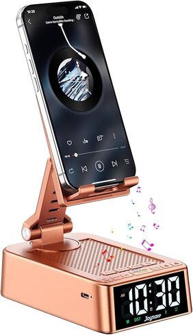 Gifts for Women Girls, Joymate Phone Stand with Bluetooth Speaker 360° Rotable Angel Adjustable Cell Phone Holder for Desk with HD Subwoofer Sound Fits All Phones,Tablets (Pink) in Saudi Arabia
