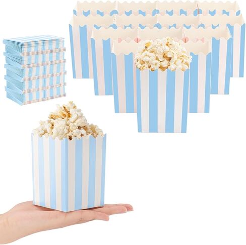 صناديق الفشار المخططة الصغيرة من Juvale ليلة الفيلم ، حفلة عيد الميلاد (3 × 3.9 بوصة ، 100 حزمة) in Kuwait