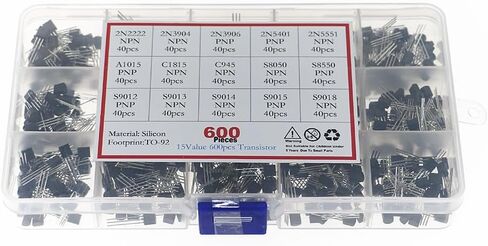 600 قطعة 15 القيم مجموعة الترانزستور TO-92 30-160 فولت 50-1000mA NPN PNP مجموعة متنوعة in Saudi Arabia