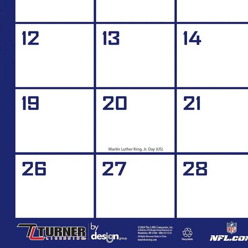 TURNER SPORTS Baltimore Ravens 2025 22x17 Desk Calendar (25998061528) in Saudi Arabia