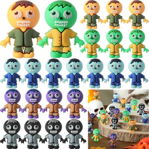 120 Pcs Mini Zombies Figurines Halloween Tiny Zombies Action Figures to Hide and Seek Little Statue for Cupcake Decoration Halloween Party Favors Gifts Treats Goodie Bag Supplies in Saudi Arabia