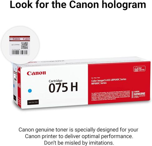 خرطوشة حبر أصلية 075 سماوية عالية السعة من Canon متوافقة مع طابعات الليزر من سلسلة MF660 وLBP640 in Saudi Arabia
