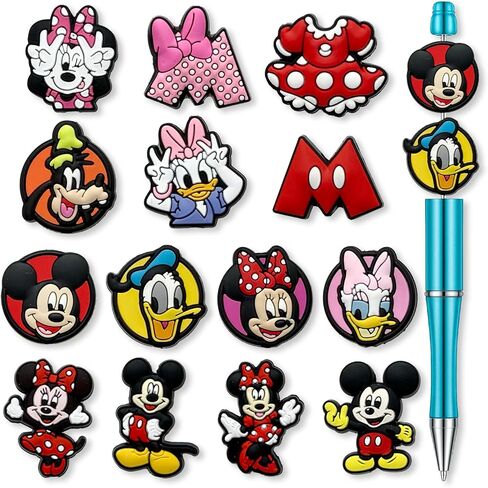 Hedbitoyo Cartoon Christmas Focal Silicone Beads, Cute Beads for DIY Crafts Jewelry Necklaces Bracelets Keychain Pen Making (C) in Saudi Arabia