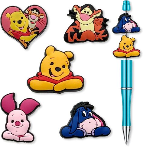 Hedbitoyo Cartoon Christmas Focal Silicone Beads, Cute Beads for DIY Crafts Jewelry Necklaces Bracelets Keychain Pen Making (C) in Saudi Arabia
