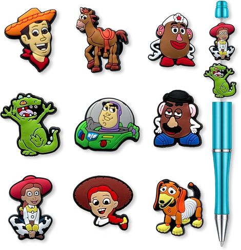 Hedbitoyo Cartoon Christmas Focal Silicone Beads, Cute Beads for DIY Crafts Jewelry Necklaces Bracelets Keychain Pen Making (C) in Saudi Arabia