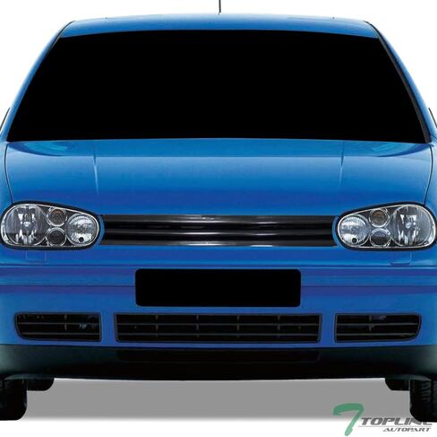7422454947909 Compatible With 1999-2006 VW Golf/GTI / R32 MK4 Glossy Black Horizontal Front Bumper Grill Grille in Saudi Arabia