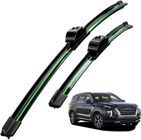 Compatible With Hyundai Palisade 2020-2024 Front Windshield Wipers Water Repellent Available in All-Seasons OEM Quality Set of 2 (Driver & Passenger Side) 26"+20" in Saudi Arabia