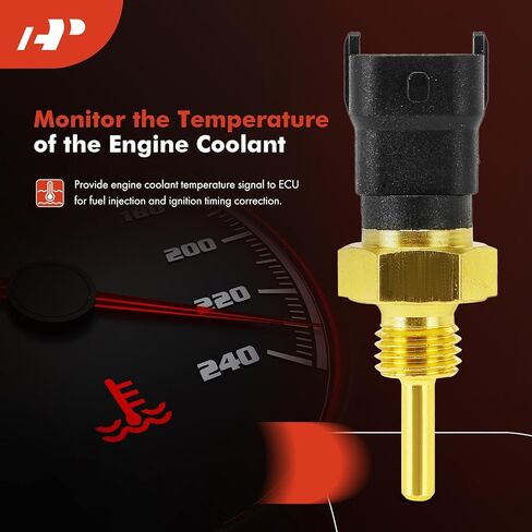 A-Premium Engine Coolant Temperature Sensor [2 Pins] Compatible with Jeep KL Series Cherokee 2014-2020 2.4L 3.2L, MP Series Compass 2018-2020 2.4L, Compass 2017 2.0L & Dodge Journey 2014-2017 2.4L in Saudi Arabia