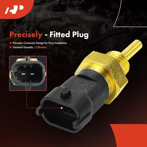 A-Premium Engine Coolant Temperature Sensor [2 Pins] Compatible with Jeep KL Series Cherokee 2014-2020 2.4L 3.2L, MP Series Compass 2018-2020 2.4L, Compass 2017 2.0L & Dodge Journey 2014-2017 2.4L in Saudi Arabia