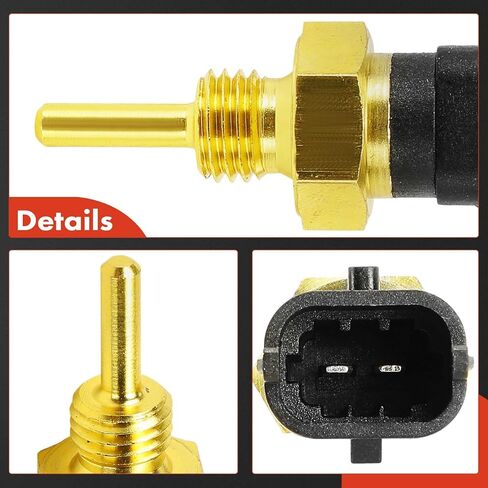 A-Premium Engine Coolant Temperature Sensor [2 Pins] Compatible with Jeep KL Series Cherokee 2014-2020 2.4L 3.2L, MP Series Compass 2018-2020 2.4L, Compass 2017 2.0L & Dodge Journey 2014-2017 2.4L in Saudi Arabia