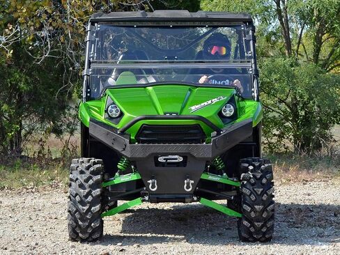 SuperATV Scratch Resistant Flip Windshield Compatible With Kawasaki Teryx 4 750: 2012-2013 | Teryx 800/ 4 800: 2014-2015, 1/4" Polycarbonate 250x Stronger than Glass in Saudi Arabia