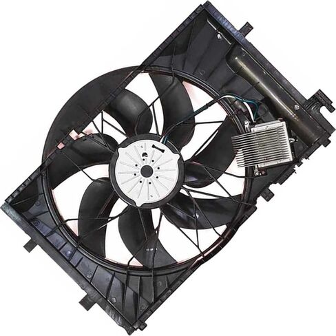 Dual Radiator and Condenser Fan Assembly fits Mercedes-Benz C230,C240,C280,C32 AMG,C320 2001 2002 2003 2004 2005 2006 2007 Replacement 2035000293, 2035050255 1 Piece in Saudi Arabia