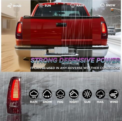 مصباح خلفي LED الكل في واحد لسيارة Chevy Silverado 1500 2500(1999-2002)، 1500HD 2500HD(2001-2002)، GMC Sierra 1500 2500(1999-2003)، 1500HD 2500HD(2001-2003)، نسخة مطورة من مجموعة الضوء الخلفي. in Kuwait