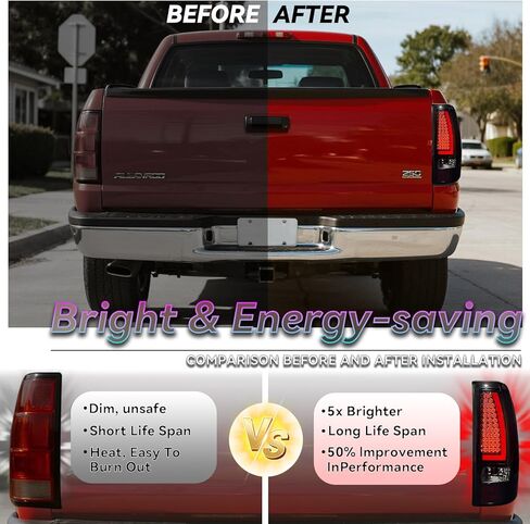مصباح خلفي LED الكل في واحد لسيارة Chevy Silverado 1500 2500(1999-2002)، 1500HD 2500HD(2001-2002)، GMC Sierra 1500 2500(1999-2003)، 1500HD 2500HD(2001-2003)، نسخة مطورة من مجموعة الضوء الخلفي. in Kuwait