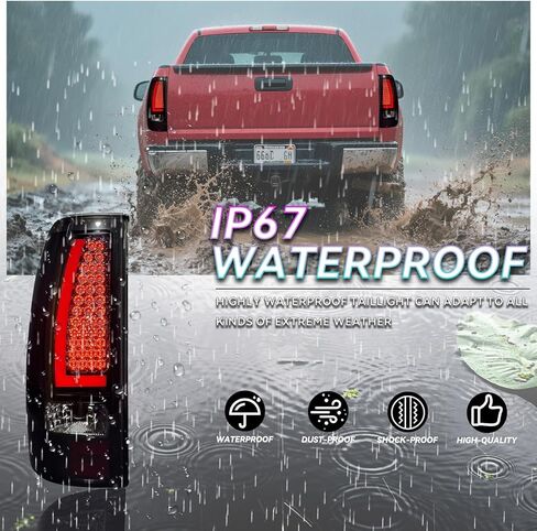 مصباح خلفي LED الكل في واحد لسيارة Chevy Silverado 1500 2500(1999-2002)، 1500HD 2500HD(2001-2002)، GMC Sierra 1500 2500(1999-2003)، 1500HD 2500HD(2001-2003)، نسخة مطورة من مجموعة الضوء الخلفي. in Kuwait
