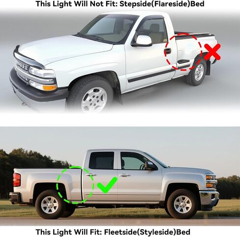 مصباح خلفي LED الكل في واحد لسيارة Chevy Silverado 1500 2500(1999-2002)، 1500HD 2500HD(2001-2002)، GMC Sierra 1500 2500(1999-2003)، 1500HD 2500HD(2001-2003)، نسخة مطورة من مجموعة الضوء الخلفي. in Kuwait