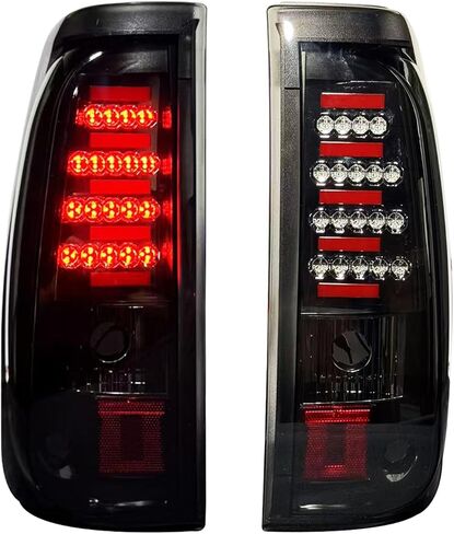 مصباح خلفي LED الكل في واحد لسيارة Chevy Silverado 1500 2500(1999-2002)، 1500HD 2500HD(2001-2002)، GMC Sierra 1500 2500(1999-2003)، 1500HD 2500HD(2001-2003)، نسخة مطورة من مجموعة الضوء الخلفي. in Kuwait