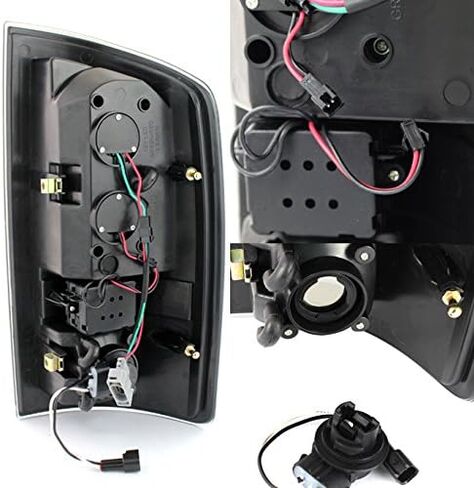 AKKON-للأسود 07-08 دودج رام 1500 07-09 رام 2500 3500 شاحنة بيك اب LED أضواء خلفية استبدال مصابيح الفرامل in Saudi Arabia