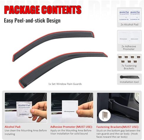 IKON MOTORSPORTS in Channel Window Visors Compatible with 2005-2021 Nissan Frontier Extended Cab, Slim Style Acrylic Smoke Rain Guards, Side Window Wind Deflectors 2PCS in Saudi Arabia