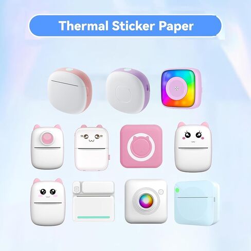 20 rolls Mini Printer Adhesive Stickers : 20 rolls colored，Compatible with most pocket printers. in Saudi Arabia