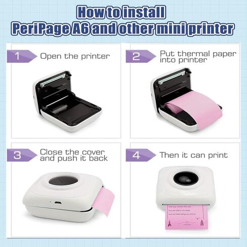 20 rolls Mini Printer Adhesive Stickers : 20 rolls colored，Compatible with most pocket printers. in Saudi Arabia