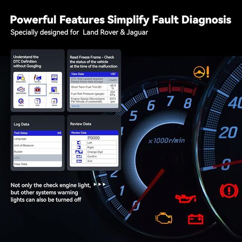 iCarsoft LR V1.0 for Land Rover/Jaguar OBD2 Scanner, All System Diagnostic Scan Tool Oil/SAS Reset Battery Test CAN Car Code Reader,DTC Lookup, 118 Live Data, VIN, Freeze Frame in Saudi Arabia