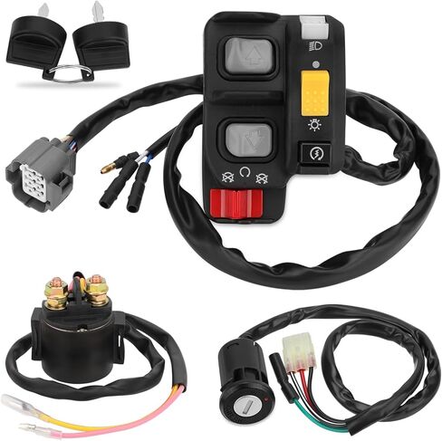 M MATI Handlebar Key Starter Relay Switch Kit for Honda Recon 250 ES TRX250TE 2002 2003 2004 Electric Shift 35020-HM8-A50 35100-HM8-000 35850-HM8-A41 in Saudi Arabia