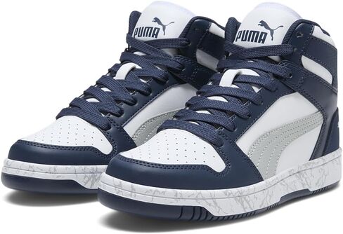 حذاء رياضي متوسط ​​من PUMA Rebound Layup، Alpine Snow Black-Toasted Almond، مقاس 5 US للأطفال الكبار in Saudi Arabia