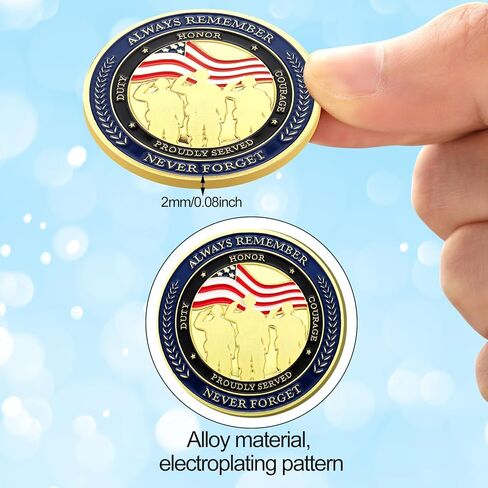 10 Pcs Military Challenge Coins Veteran Thank You for Your Service Army Challenge Appreciation Individual Collectible Coins for Veterans Day Gift (Classic) in Saudi Arabia