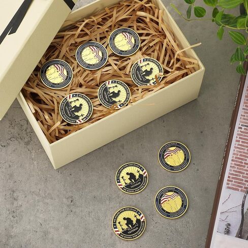 10 Pcs Military Challenge Coins Veteran Thank You for Your Service Army Challenge Appreciation Individual Collectible Coins for Veterans Day Gift (Classic) in Saudi Arabia