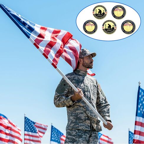 10 Pcs Military Challenge Coins Veteran Thank You for Your Service Army Challenge Appreciation Individual Collectible Coins for Veterans Day Gift (Classic) in Saudi Arabia