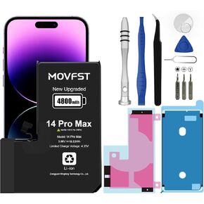 Replacement Battery for iPhone 14 Pro Max,4800mAh Li-ion Polymer High Capacity Battery Fit for iPhone 14 Pro Max Model A2894 A2651 A2893 A2895 with Repair Tool Kits in Saudi Arabia