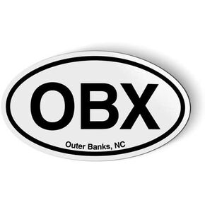 OBX Outer Banks North Carolina Oval - Car Magnet - 5" in Saudi Arabia