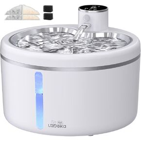 فلتر نافورة مياه للقطط، 8 عبوات من الفلاتر البديلة و8 عبوات من إسفنجات الفلتر المسبق البديلة، فلتر نافورة مياه للحيوانات الأليفة مناسب لنافورة مياه للقطط سعة 84 أونصة/2.5 لتر W01 in Kuwait